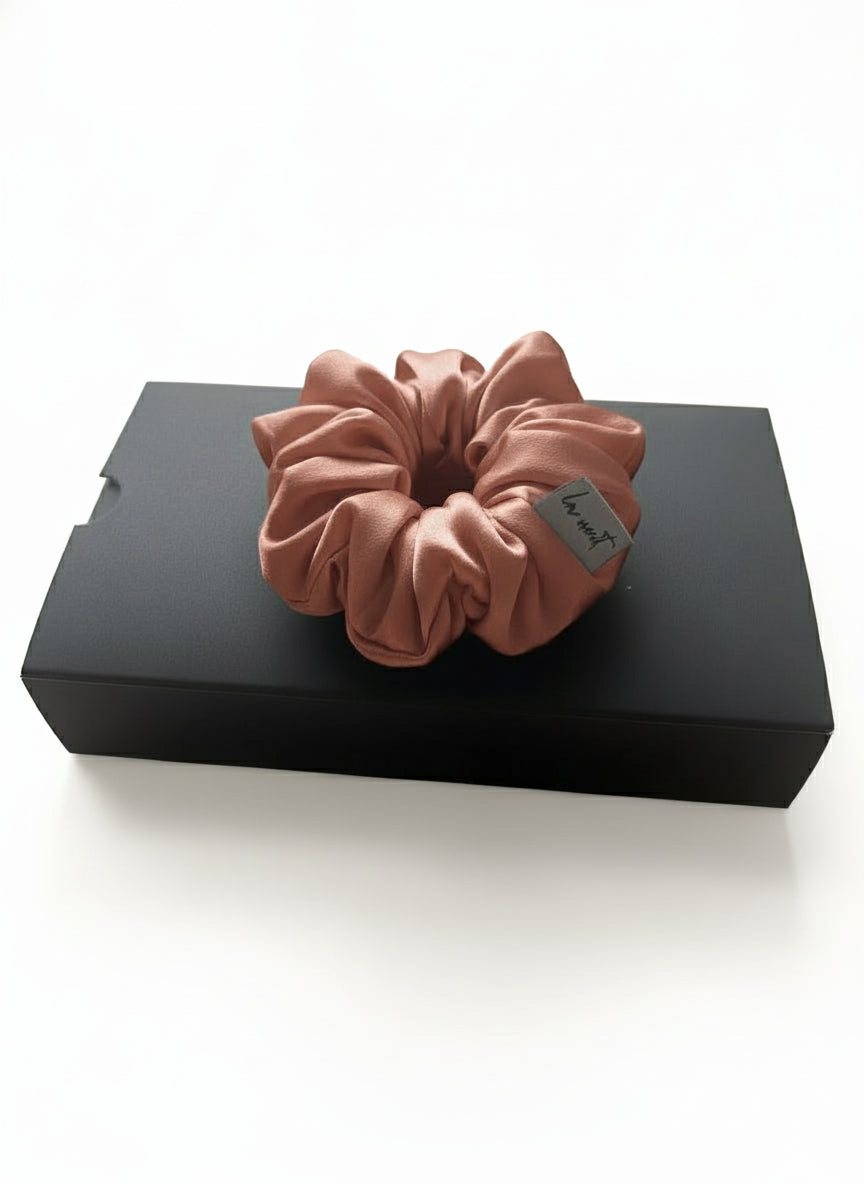 Šilkinės plaukų gumytės (2 vnt., 3.5 cm) - La Nuit - Pink