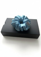 Šilkinės plaukų gumytės (2 vnt., 3.5 cm) - La Nuit - Sky blue