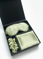 Šilko produktų rinkinys (pagalvės užvalkalas, kaukė, gumytė) - La Nuit - Spalvą išsirinkite!