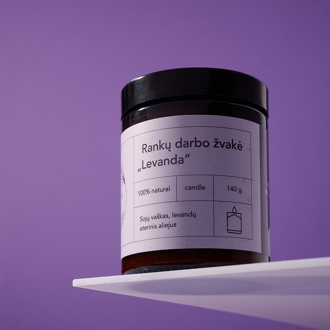 Rankų darbo žvakė - Levanda