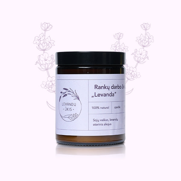 Rankų darbo žvakė - Levanda