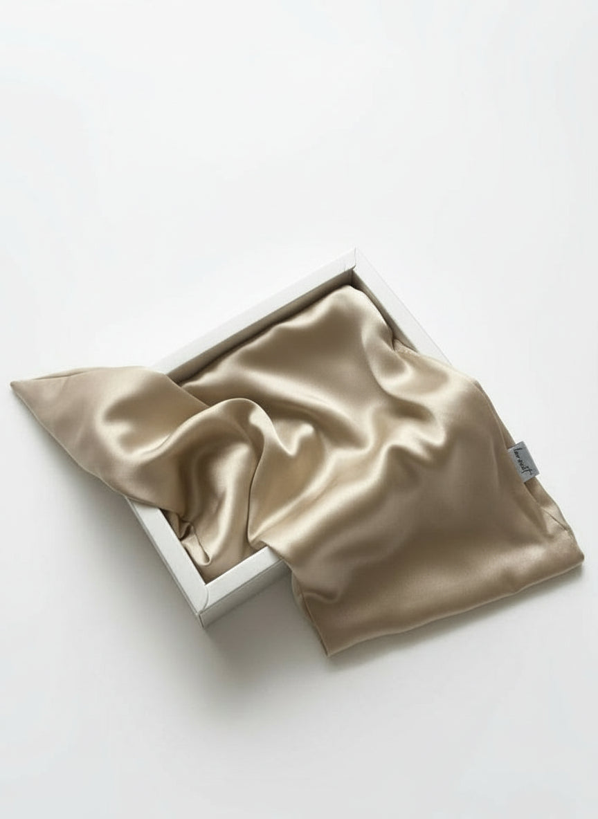 Natūralaus šilko pagalvės užvalkalas - La Nuit - Šampano