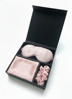 Šilko produktų rinkinys (pagalvės užvalkalas, kaukė, gumytė) - La Nuit - Rožinis