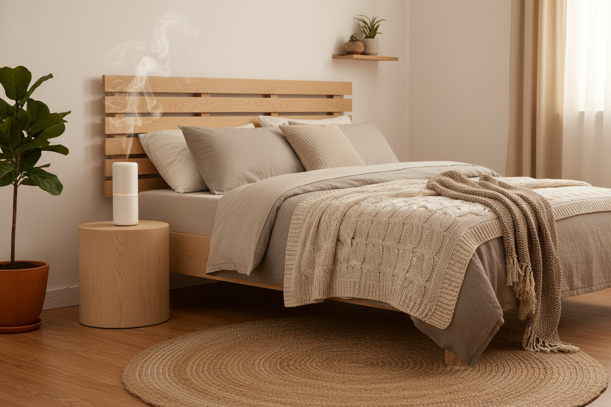 aroma diffuser in bedroom